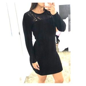 Michale Kors black long sleve dress